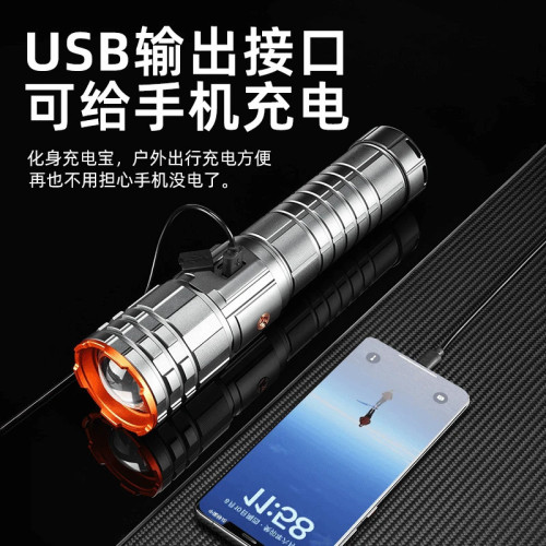新品手電筒強光爆亮超長續航多功能充電式戶外家用照明露營燈