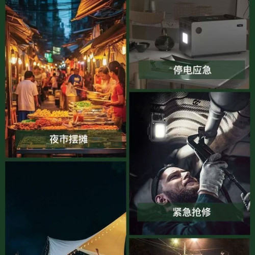 LED華爲口充電戶外碟燈應急球泡燈太陽能燈露營可攜式充電應急燈