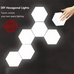 6pcs Power Touch led Hexagon Wall Lights diy Splicing usb
