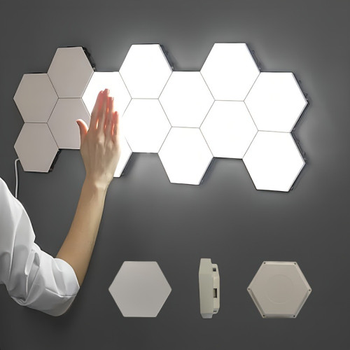 6pcs Power Touch led Hexagon Wall Lights diy Splicing usb