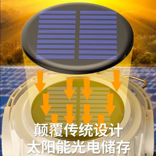 露營太陽能戶外充電超長續航應急燈野營帳篷擺攤充電式照明燈家用