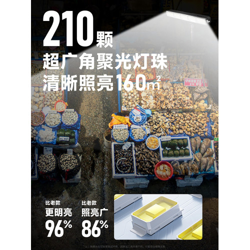 新款露營燈停電應急燈LED燈充電式移動三色調光強光支架夜市擺攤