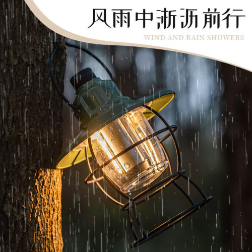 新款戶外照明露營燈超長續航充電營地氛圍復古野營帳篷馬燈