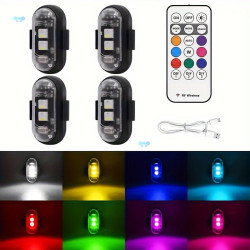 4/6PCS Wires LED Strip Lights 8 Color High Brightness