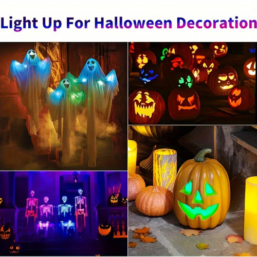4/6PCS Wires LED Strip Lights 8 Color High Brightness