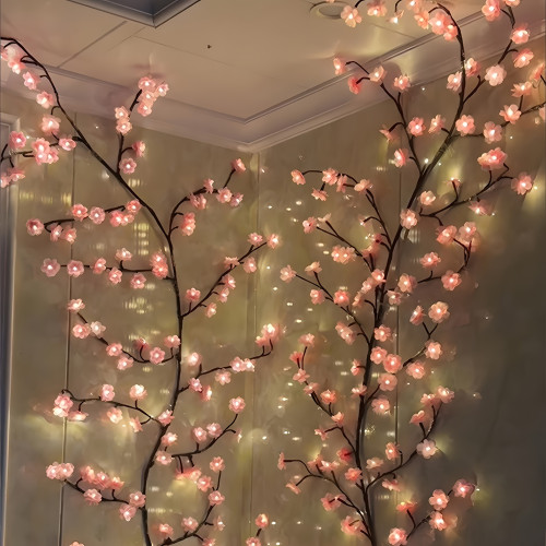 96/144LED Cherry Blossom Chandelier Rattan Light, USB