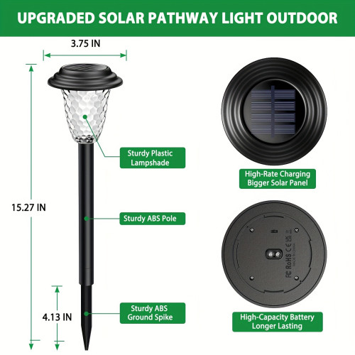 Solar Pathway Lights 8/10 Pack Outdoor Solar Yard Lights