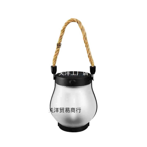 火焰充電燈戶外野營燈懸掛新款照太陽能多功能裝飾庭院麻繩無