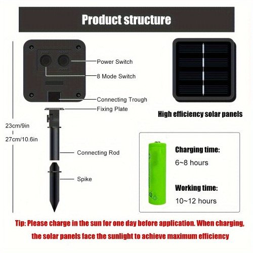 300LED 105FT solar outdoor decoration Fairy light