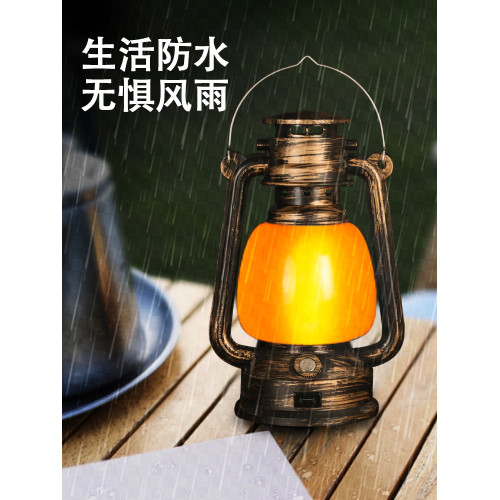 露營燈戶外充電復古營地野營太陽能氛圍燈煤油手提擺攤帳篷燈馬燈