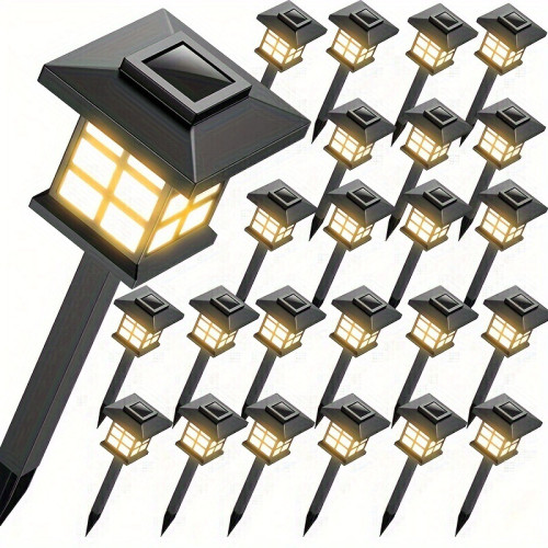 24 solar outdoor lights, 600mA solar path lights, 10 hours