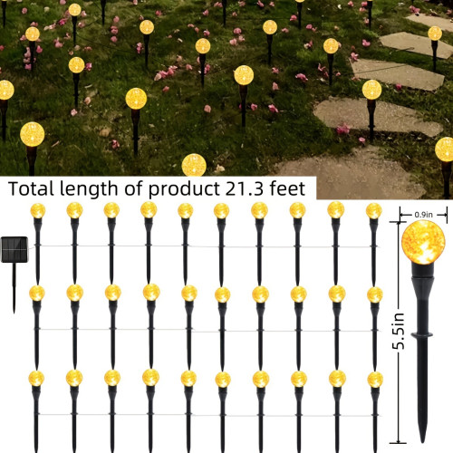 30/50 Lights Solar led Ground Plug Bubble Ball Lights