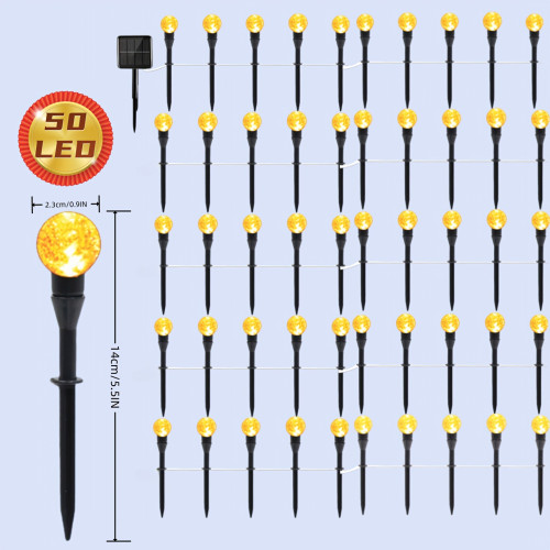 30/50 Lights Solar led Ground Plug Bubble Ball Lights