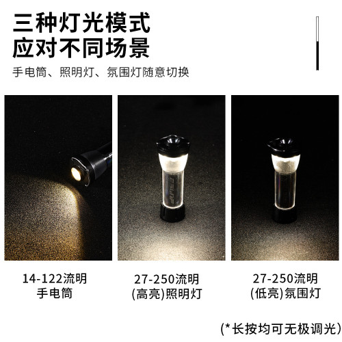 戶外燈塔露營燈戶外照明LED燈營地氛圍燈磁吸應急手電筒燈架燈塔