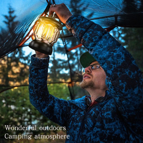 戶外野營燈LED復古馬燈手提帳篷燈便捷式USB充電露營燈