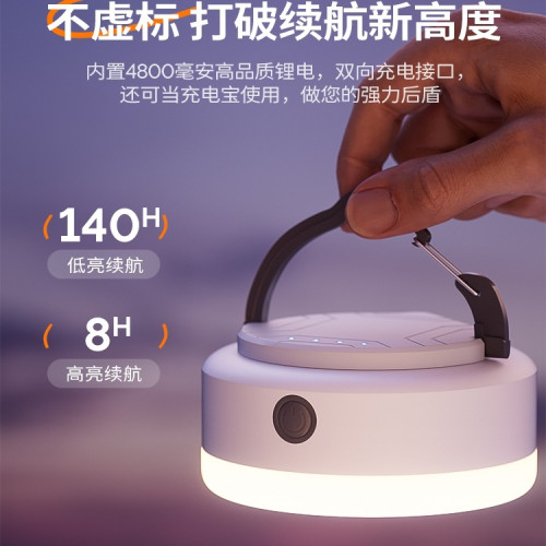 可攜式露營充電帳篷燈戶外照明燈泡超長續航掛燈應急超亮野營燈