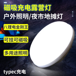 磁鐵吸充電照明燈戶外露營燈工作燈箱貨車快遞三輪車廂燈移動掛燈