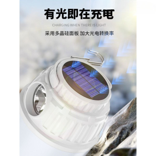 太陽能露營燈夜市擺攤照明停電應急燈充電超長續航戶外帳篷燈掛燈
