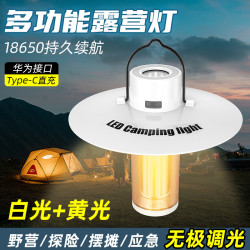 新款多功能露營燈 Tpye-C充電磁吸工作燈 戶外營地燈野營燈帳篷燈