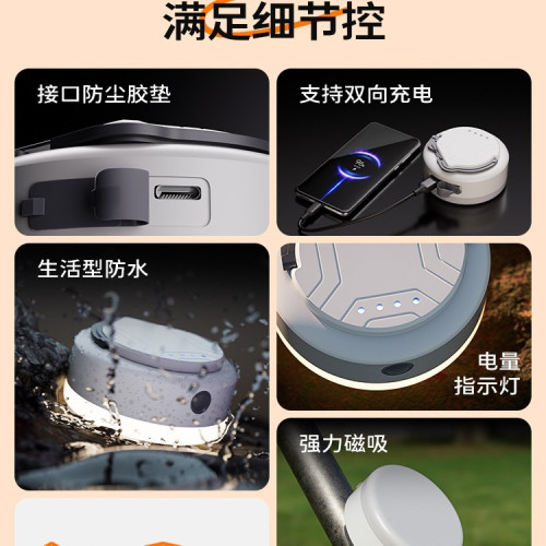 可攜式露營充電帳篷燈戶外照明燈泡超長續航掛燈應急超亮野營燈其他
