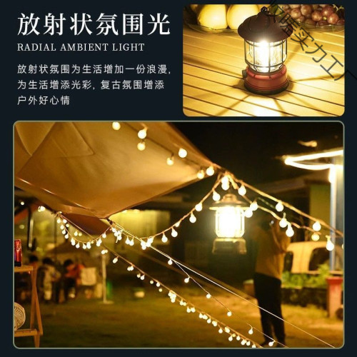爆款推薦  復古露營馬燈戶外野營充電氛圍野外照明燈掛式超長續航