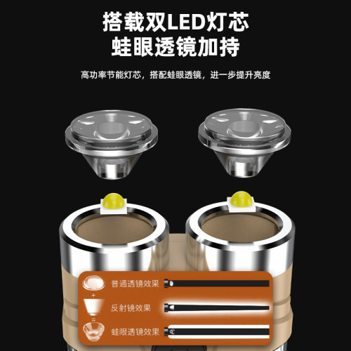 迷你磁吸手電筒戶外應急燈後後背包警示燈防水多功能鑰匙釦燈工作燈