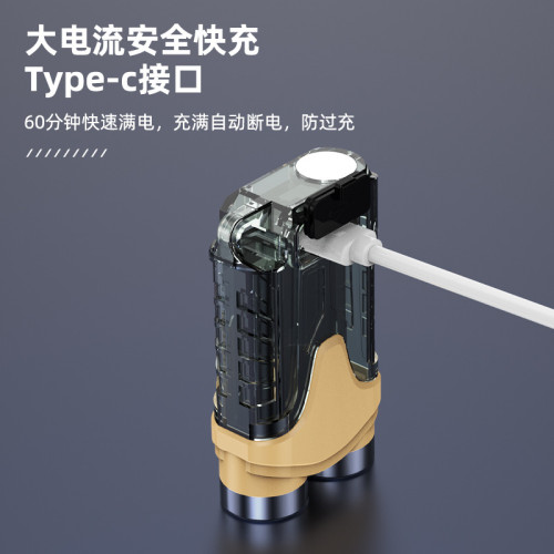 迷你磁吸手電筒戶外應急燈後後背包警示燈防水多功能鑰匙釦燈工作燈