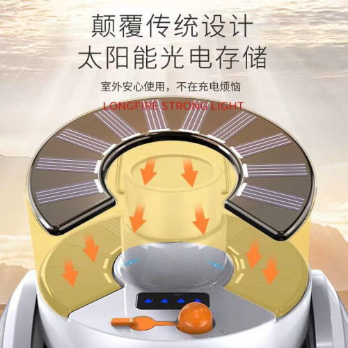 太陽能充電燈泡可折疊足球燈停電應急夜市擺攤家用LED超亮節能