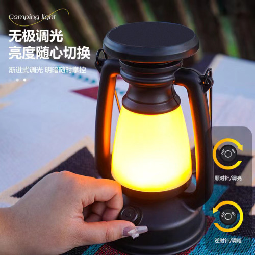 露營燈手提野營燈充電氛圍燈照明戶外帳篷燈復古煤油燈馬燈