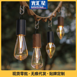 戶外露營燈愛迪生帳篷奶泡燈氛圍燈聖誕復古露營燈太陽能充電野營