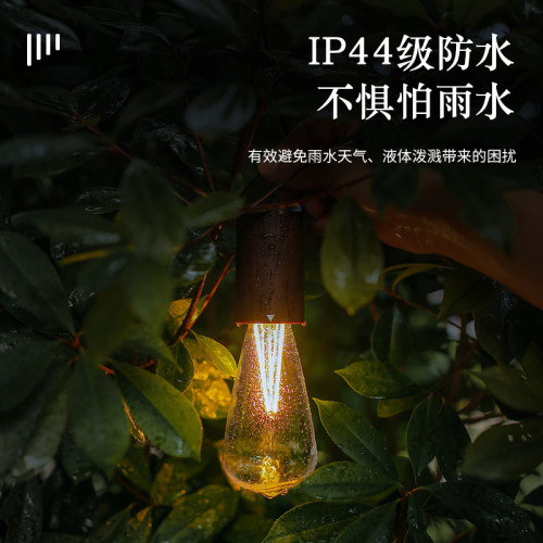 戶外露營燈愛迪生帳篷奶泡燈氛圍燈聖誕復古露營燈太陽能充電野營