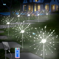 6 Pack Solar Firework Lights, 720 LED Outdoor Garden Lights