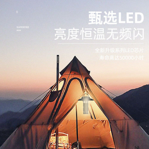 戶外燈塔露營燈野營燈LED多功能營地氛圍燈帳篷燈戶外應急手電筒