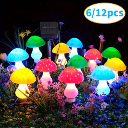 2025新款 Outdoor Lighting 戶外太陽能蘑菇燈多色蘑菇造型