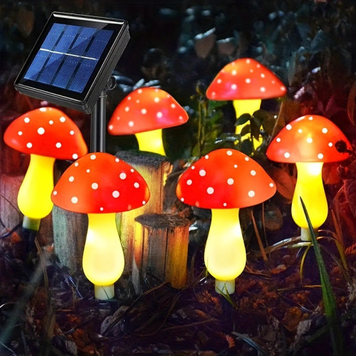 2025新款 Outdoor Lighting 戶外太陽能蘑菇燈多色蘑菇造型