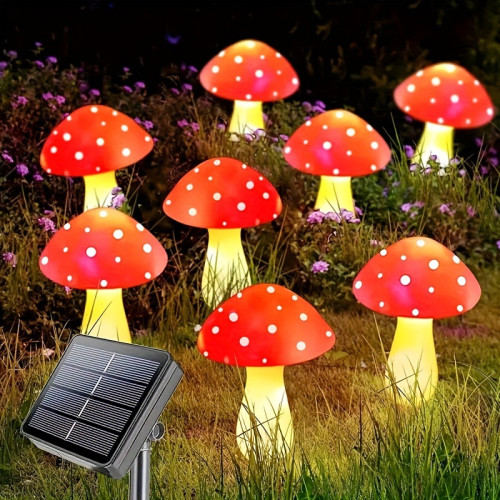 2025新款 Outdoor Lighting 戶外太陽能蘑菇燈多色蘑菇造型