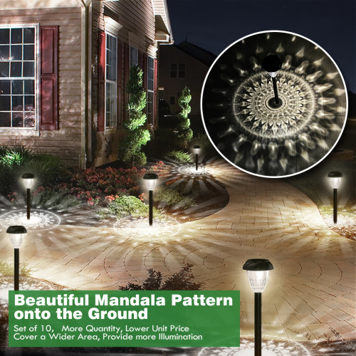 10PCS Solar Pathway Lights for Yard & Garden – Ultra