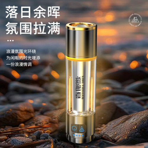 三戶外聚光氙氣燈超亮強光手電筒光源變焦特種兵遠射可攜式充電鎢絲