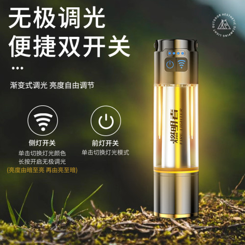 三戶外聚光氙氣燈超亮強光手電筒光源變焦特種兵遠射可攜式充電鎢絲