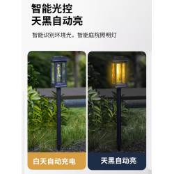新款太陽能方形鎢絲燈過道燈戶外地插草坪燈室外LED景觀氛圍燈