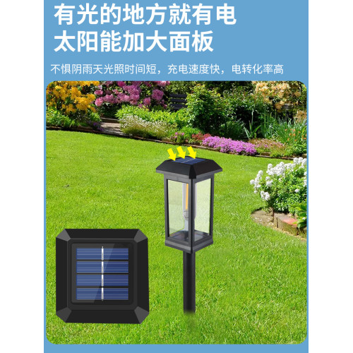新款太陽能方形鎢絲燈過道燈戶外地插草坪燈室外LED景觀氛圍燈