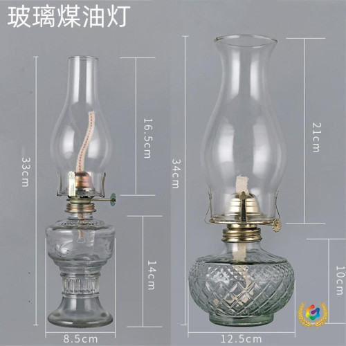 ➢復古煤油燈老式油燈老馬燈玻璃燈長明燈裝飾燈擺件氛圍燈單個盒
