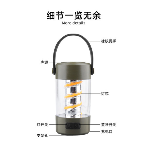 戶外露營燈可攜式小夜燈可攜式手電筒三腳支架照明燈塔天幕帳篷氛圍燈