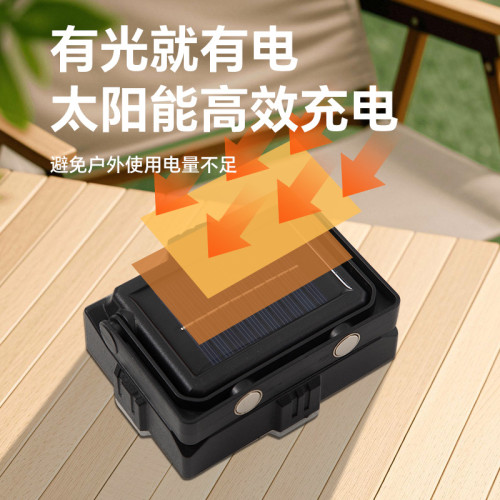 led戶外地攤燈太陽能充電燈應急照明擺攤支架夜市停電手提露營燈