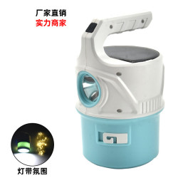 新款太陽能手提球泡燈派對燈串氛圍燈多功能磁吸帶可攜式掛鉤露營燈