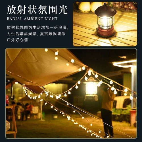 復古露營燈馬燈帳篷野營營地戶外充電氛圍野外照明燈掛式超長續航