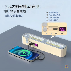 擺攤夜市燈led台燈宿捨磁吸手電筒燈琯露營照明燈長條聚光燈野營