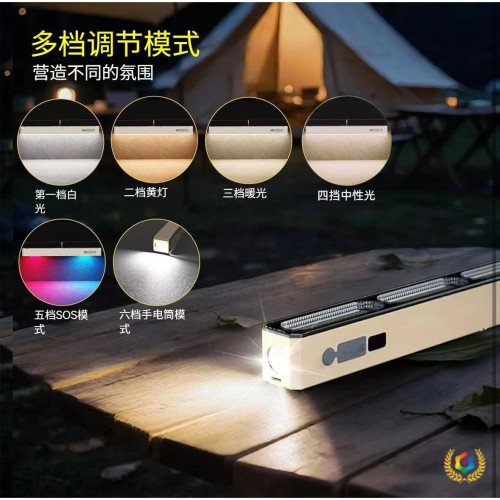 擺攤夜市燈led台燈宿捨磁吸手電筒燈琯露營照明燈長條聚光燈野營