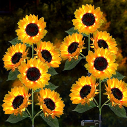 Solar Sunflower LED Garden Light Vibrant Yellow Flower