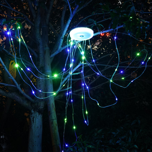 20米氛圍LED露營燈USB充電戶外帳篷七彩串燈帶卷尺收納野營燈